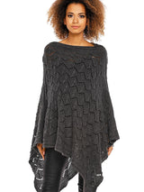 Poncho premamá elegante de punto calado