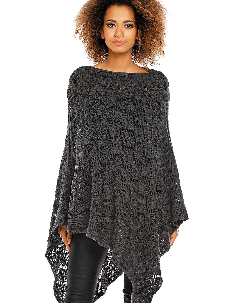 Poncho premamá elegante de punto calado