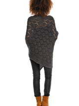 Poncho premamá elegante de punto calado