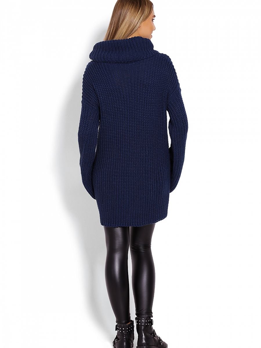 Jersey premamá de punto grueso con cuello alto y mangas acampanadas