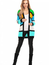 Cárdigan Premamá Bicolor Diseño Moderno y Corte Abierto-1