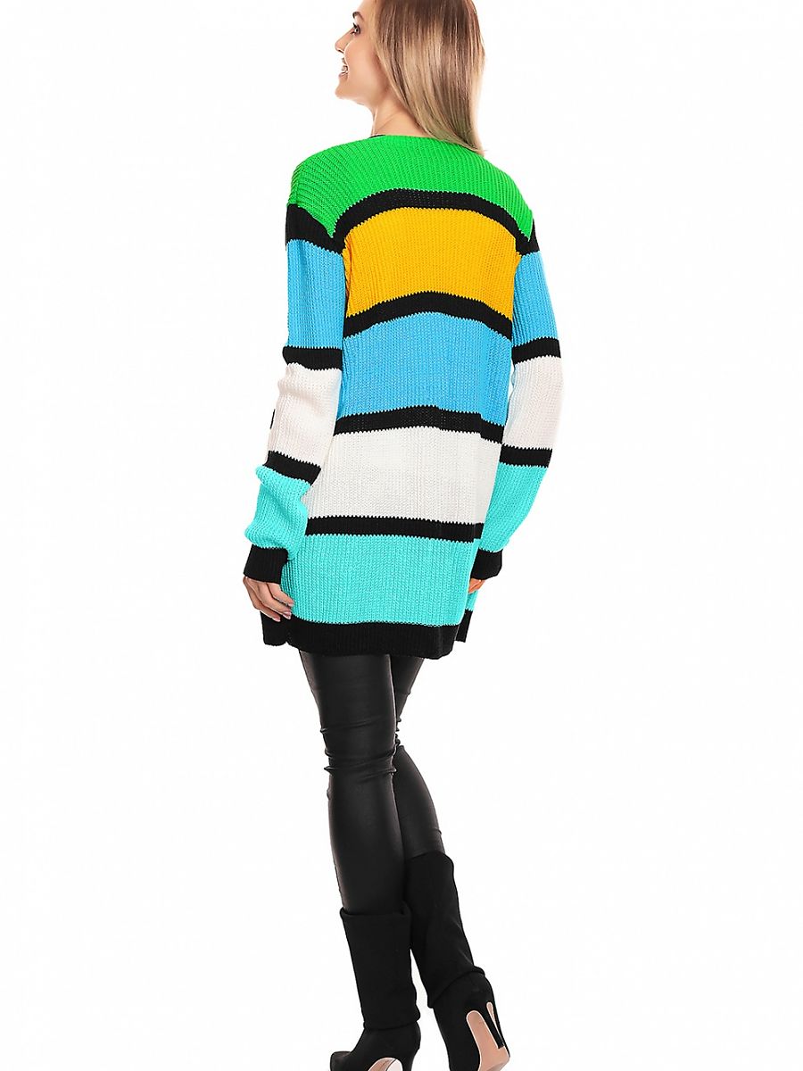 Cárdigan Premamá Bicolor Diseño Moderno y Corte Abierto-2