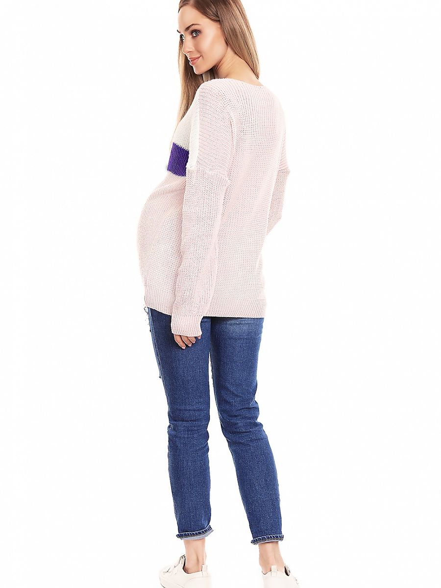 Jersey premamá de manga larga con escote barco